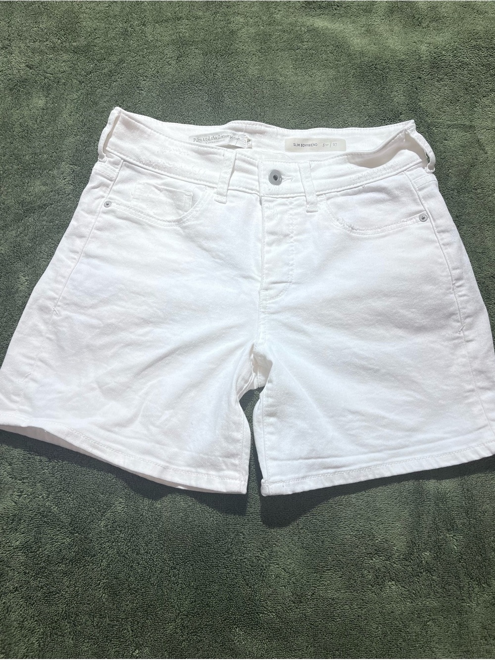 Anthropologie White Denim Shorts